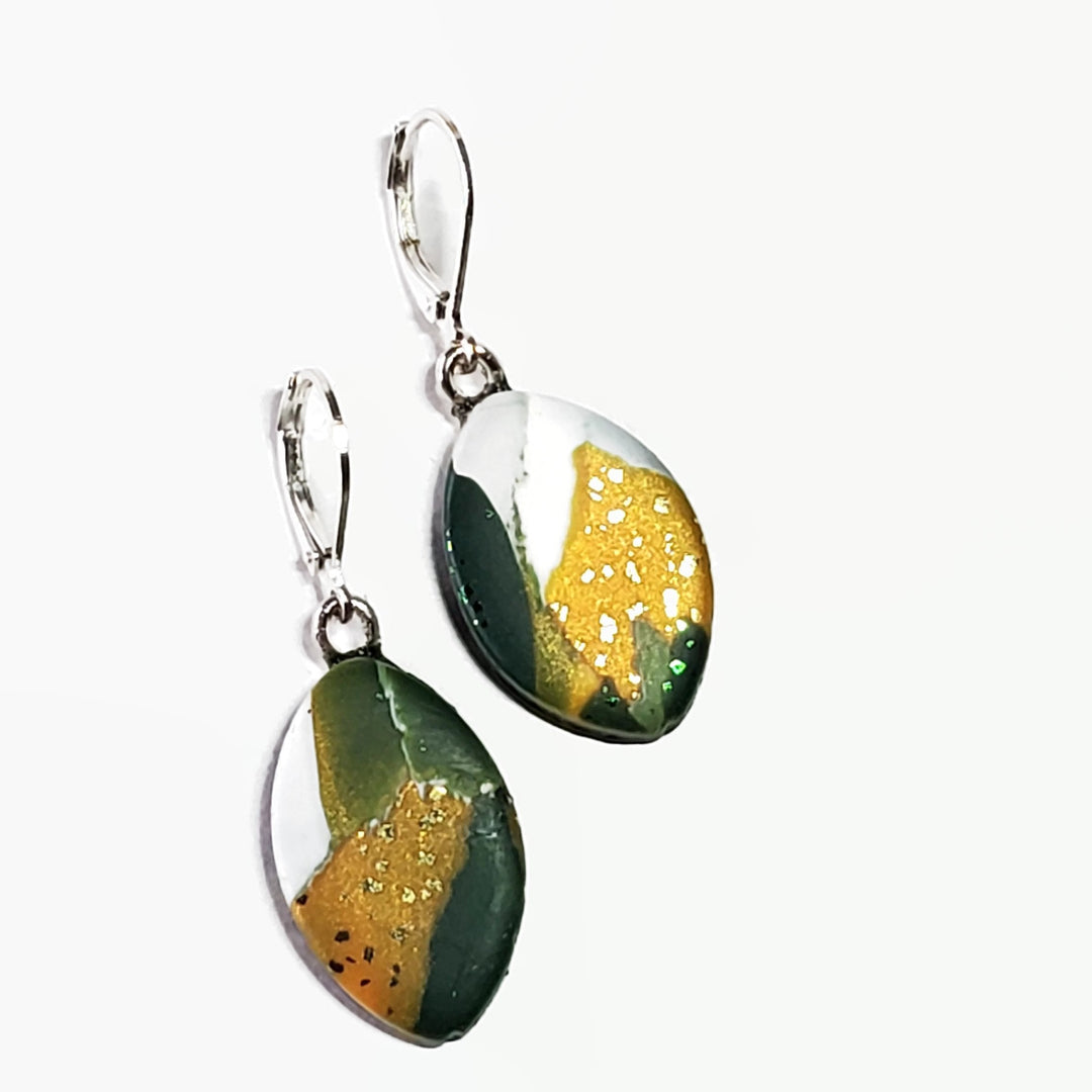 Football Dangle Earring - Go Pack Go-Earrings--Tiry Originals, LLC