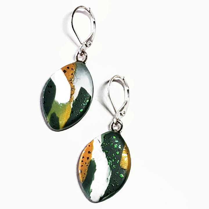 Football Dangle Earring - Go Pack Go-Earrings--Tiry Originals, LLC