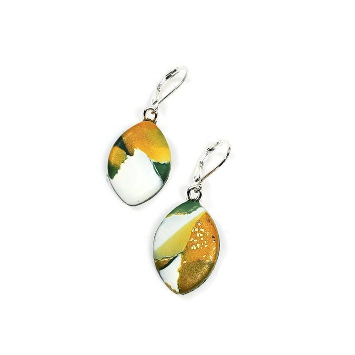 Football Dangle Earring - Go Pack Go-Earrings-Tiry Originals, LLC