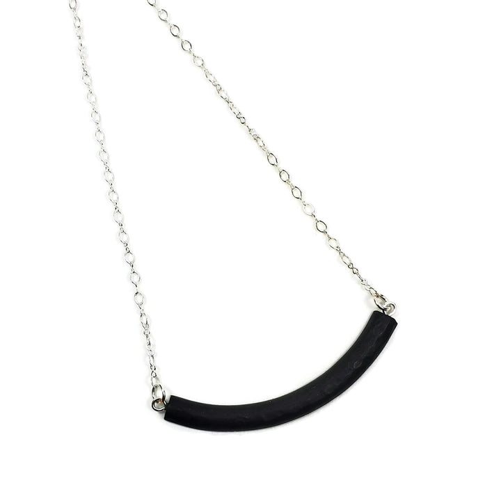 Half Moon Bar Necklace - Matte Black-Necklace-PMN23 Black-Tiry Originals, LLC