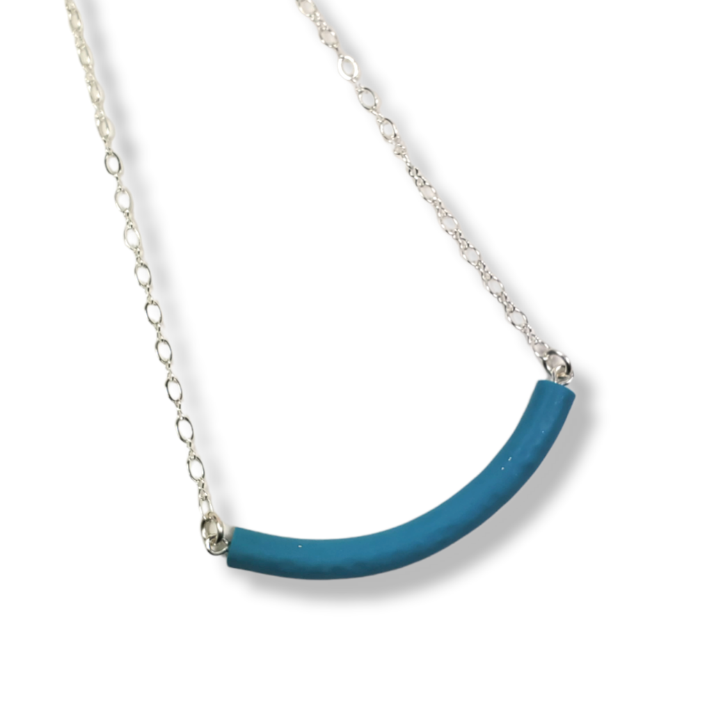 Half Moon Bar Necklace - Turquoise Waters-Necklace-Tiry Originals, LLC