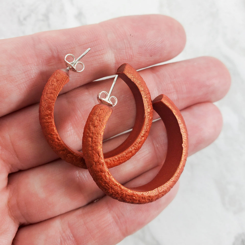 Hoop Earrings Medium - Copper-Earrings-Tiry Originals, LLC