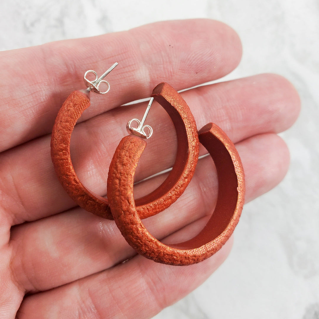 Hoop Earrings Medium - Copper-Earrings-Tiry Originals, LLC