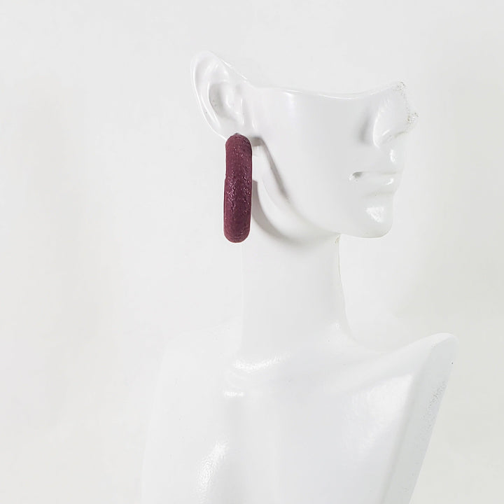 Hoop Earrings Medium - Viva Magenta-Earrings-PME59 #1 Viva Magenta-Option #1-Tiry Originals, LLC