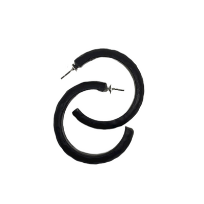 Hoop Earrings Small - Black-Earrings-PME59 #1 black-Option #1-Tiry Originals, LLC