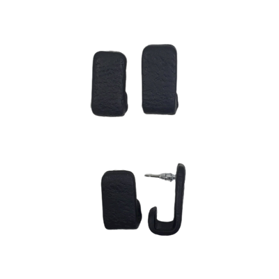 Huggie Earring Solid Color - Large - Black-Earrings-PME62 Black-Black-Tiry Originals, LLC