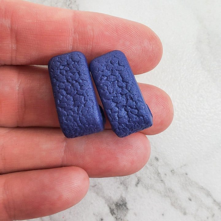 Huggie Earring Solid Color - Navy-Earrings-PME62 Navy-Navy-Tiry Originals, LLC