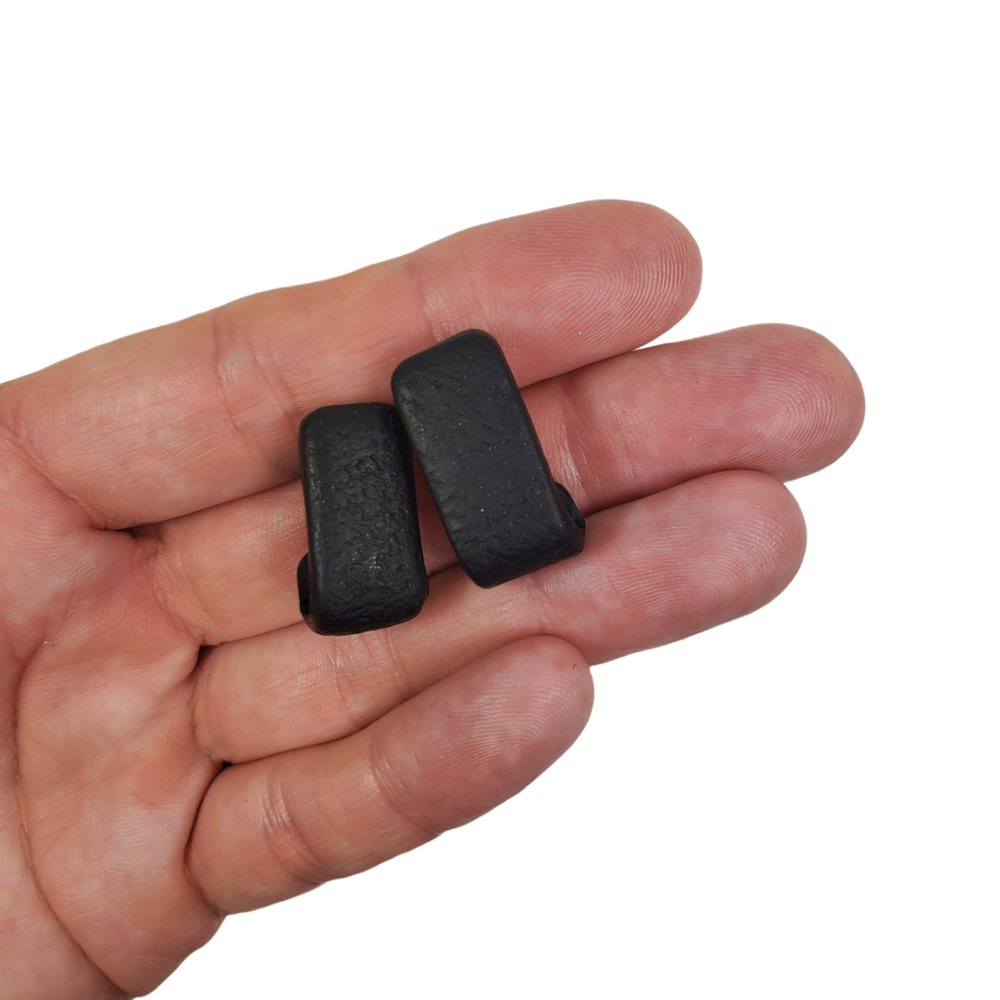 Large Black Huggie Earrings - Solid Color for a Bold Statement-Earrings-PME62 Black-Black-Tiry Originals, LLC