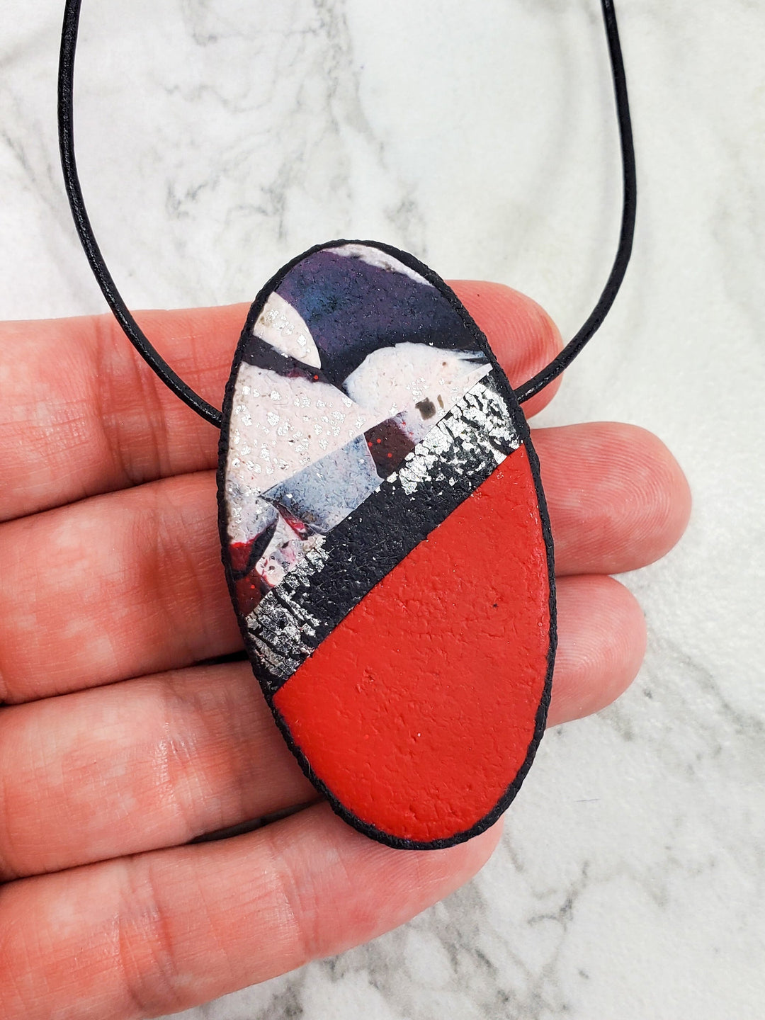 Large Oval Pendant - Scarlett-Pendants-Tiry Originals, LLC