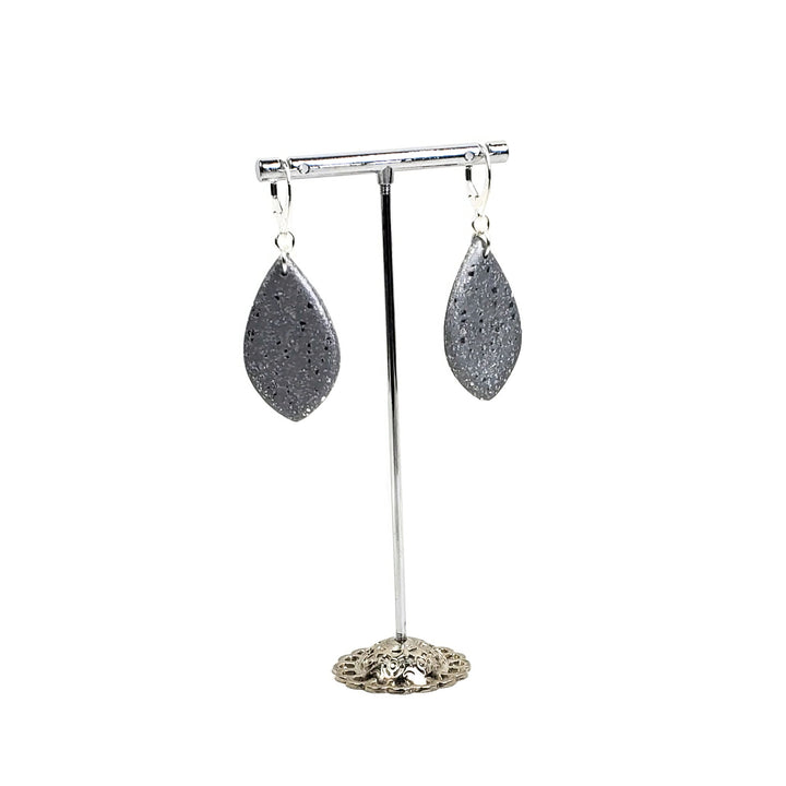 Large Tear Drop Dangle Earring - Chrome-Earrings-PME92 #1 Chrome-Option #1-Tiry Originals, LLC