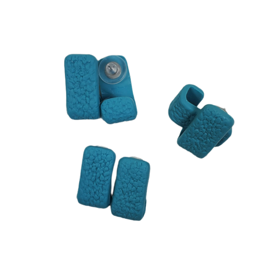 Light Turquoise Huggie Earrings - Stylish and Versatile Accessory Solid Color for Everyday Wear-Earrings-Tiry Originals, LLC