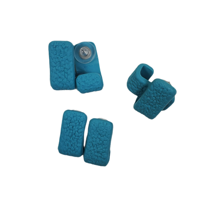 Light Turquoise Huggie Earrings - Stylish and Versatile Accessory Solid Color for Everyday Wear-Earrings-Tiry Originals, LLC