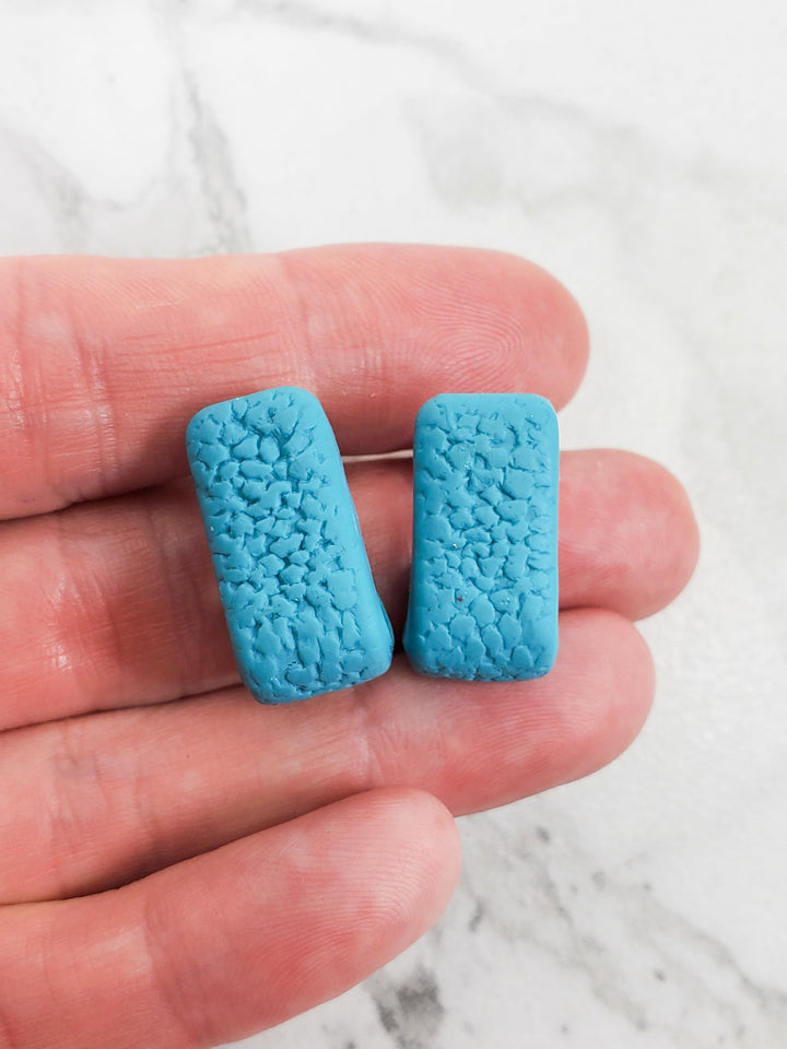 Light Turquoise Huggie Earrings - Stylish and Versatile Accessory Solid Color for Everyday Wear-Earrings-Tiry Originals, LLC