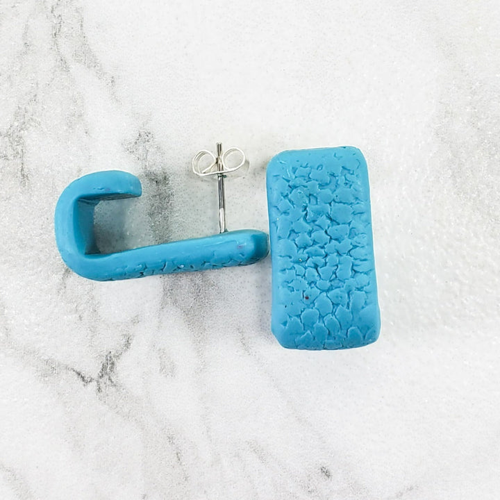 Light Turquoise Huggie Earrings - Stylish and Versatile Accessory Solid Color for Everyday Wear-Earrings-Tiry Originals, LLC