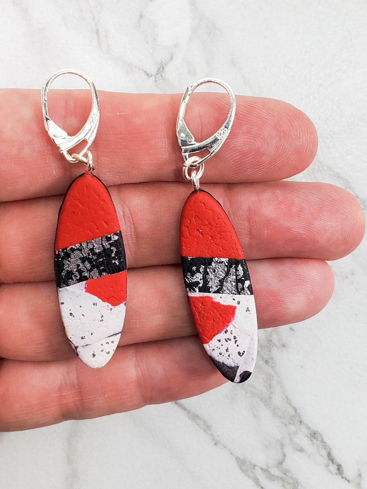 Long Oval Dangle Earring - Large - Scarlett-Earrings-Tiry Originals, LLC