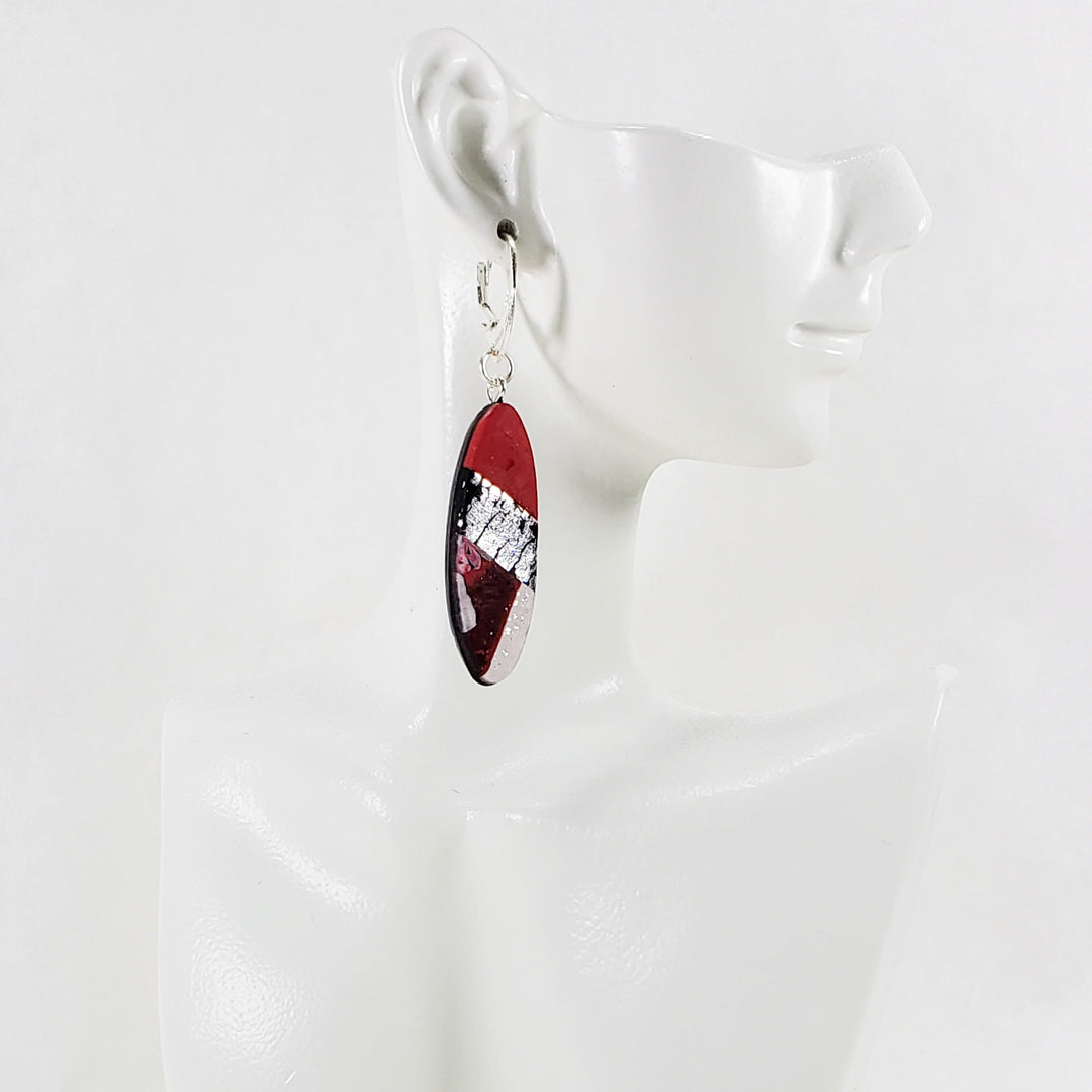 Long Oval Dangle Earring - Large - Scarlett-Earrings--Tiry Originals, LLC