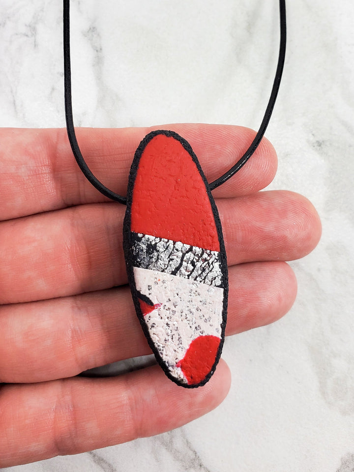 Long Oval Pendant - Scarlett-Pendants-Tiry Originals, LLC