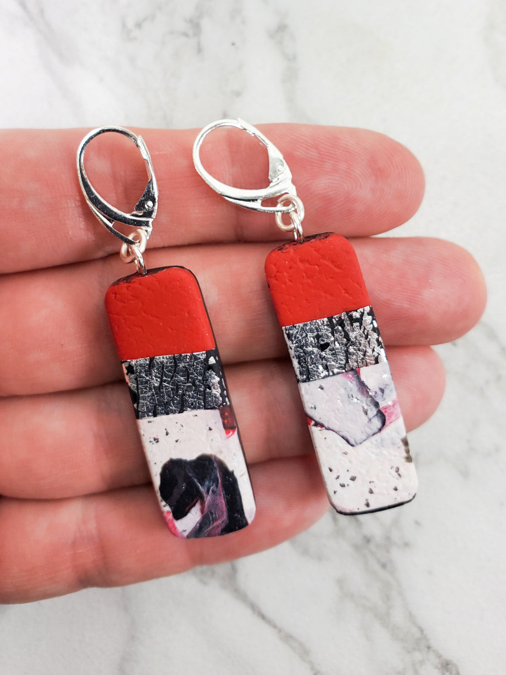 Long Rectangle Dangle Earring - Scarlett-Earrings-Tiry Originals, LLC