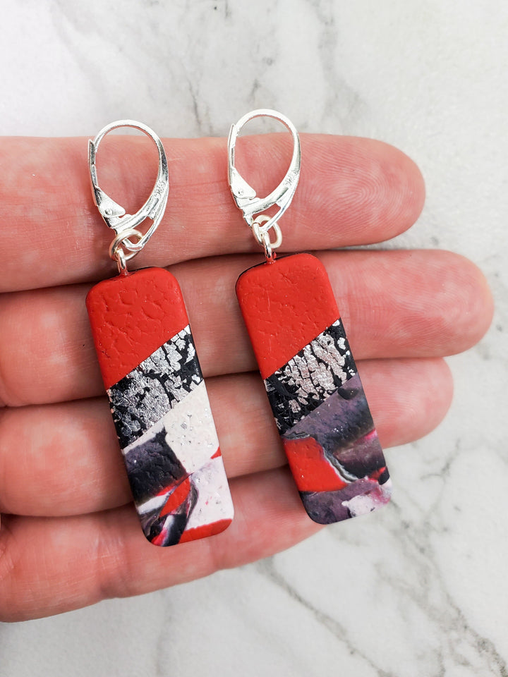 Long Rectangle Dangle Earring - Scarlett-Earrings-Tiry Originals, LLC