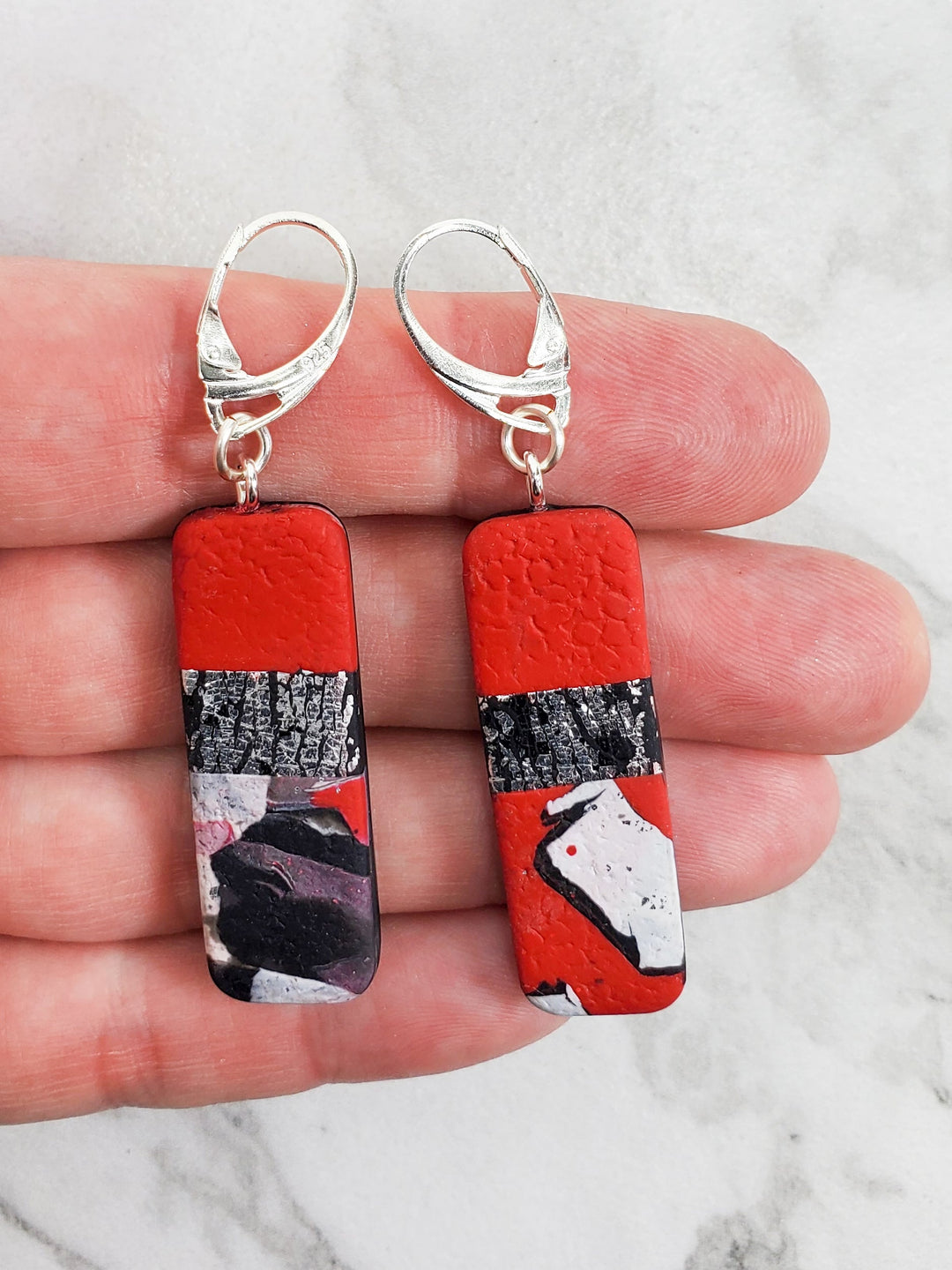 Long Rectangle Dangle Earring - Scarlett-Earrings-Tiry Originals, LLC