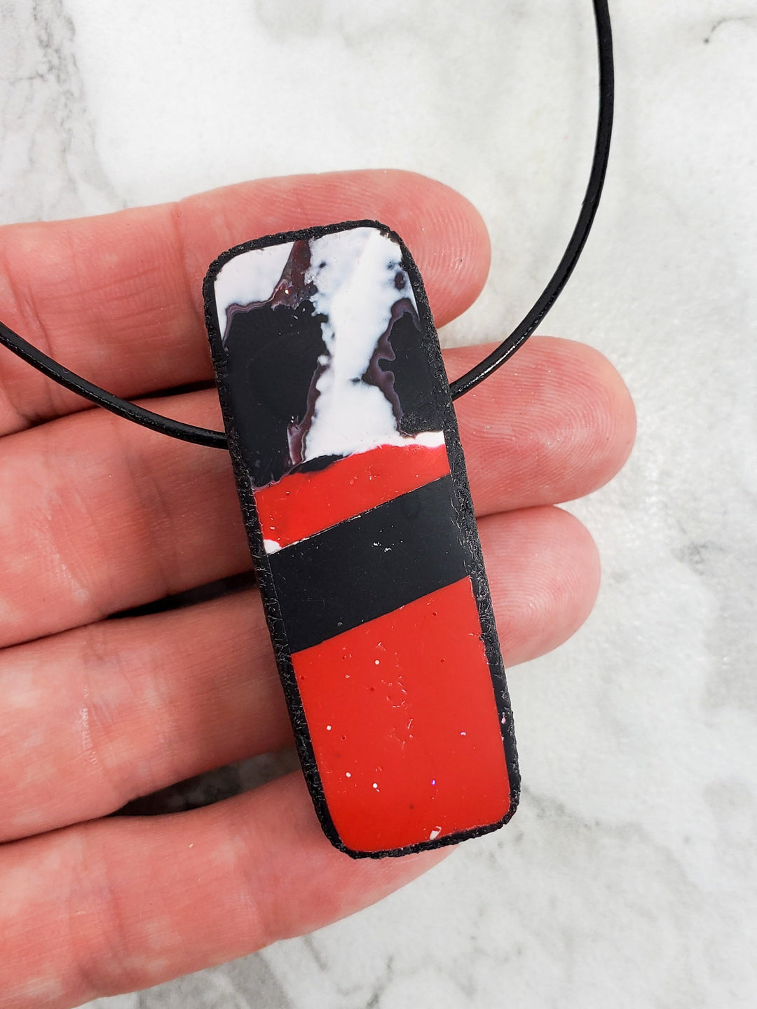 Long Rectangle Pendant - Scarlett-Pendants-Tiry Originals, LLC