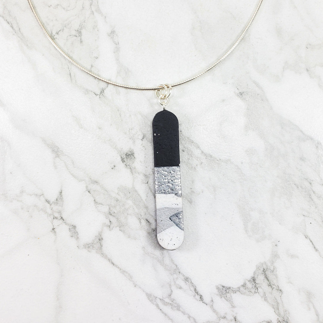 Long Tab Pendant- Calacatta-Pendants-Tiry Originals, LLC