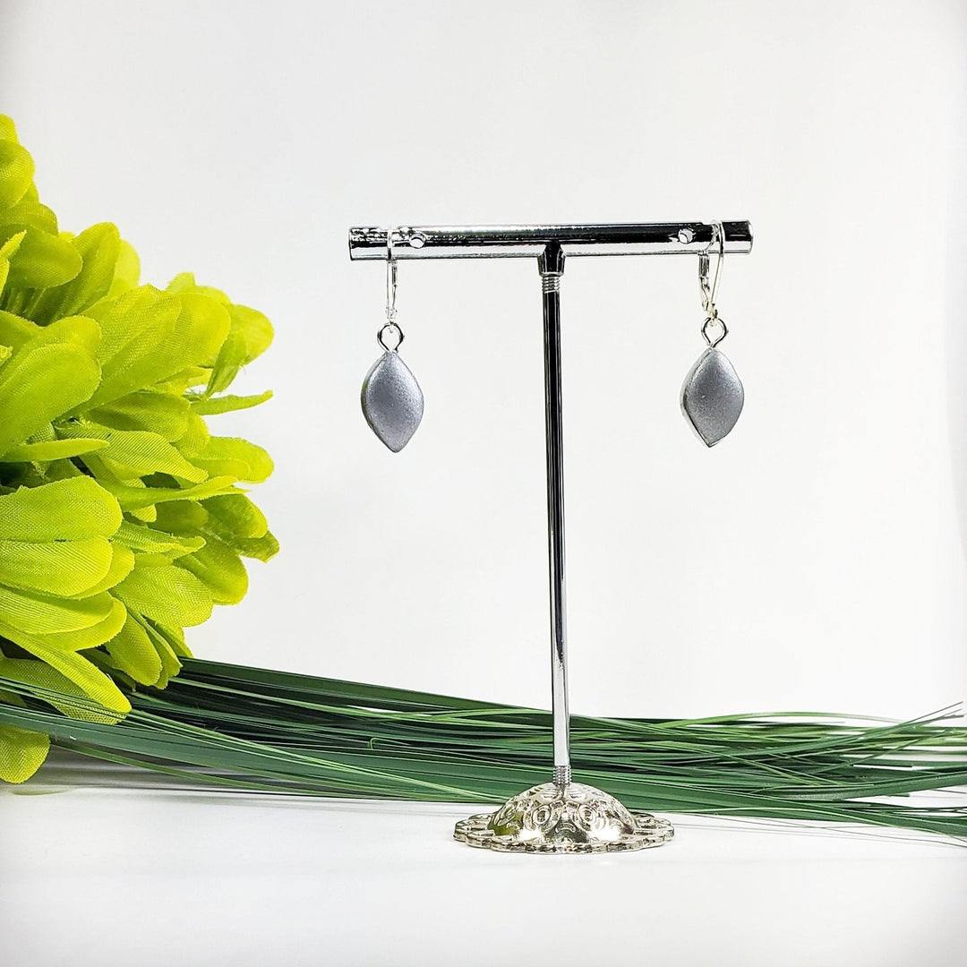 Marquise Cut Diamond Dangle Earring - Chrome-Earrings-PME44 Matte Silver-Matte/Chrome-Tiry Originals, LLC