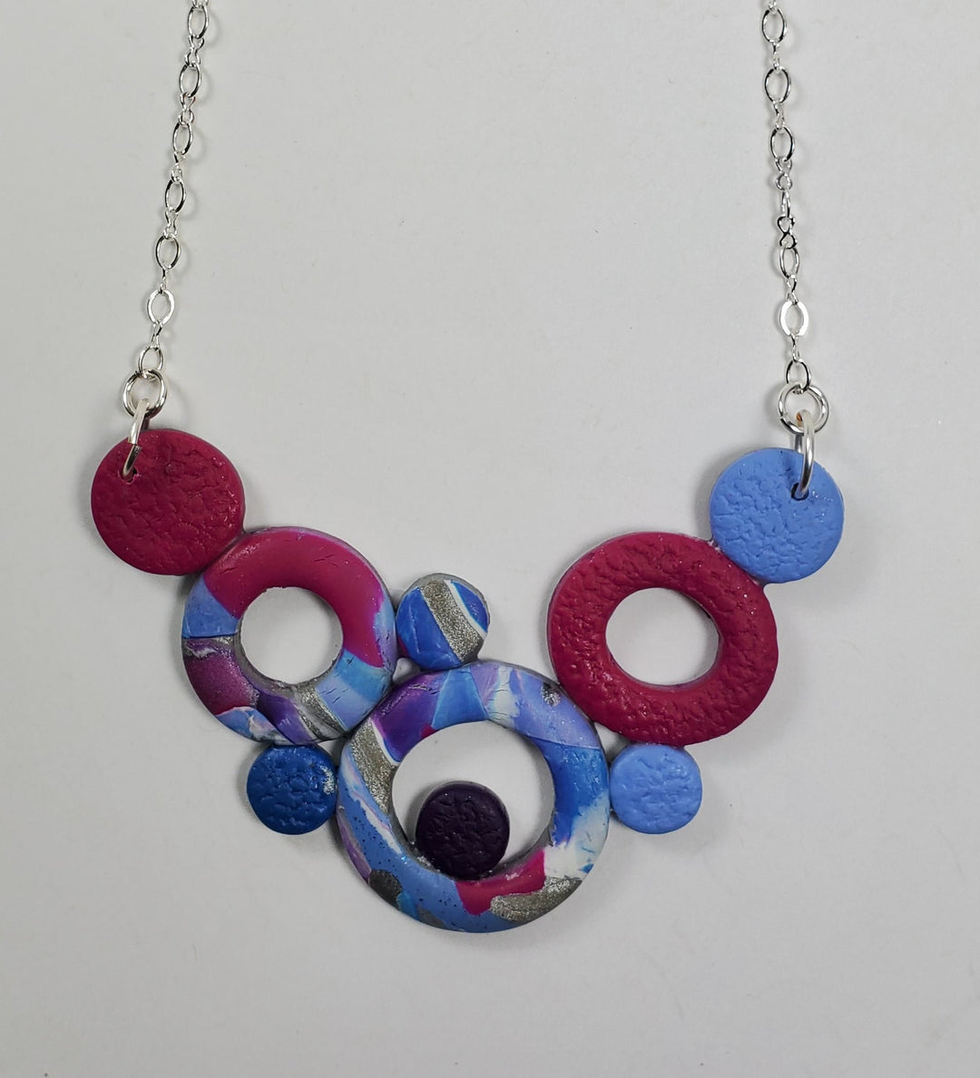 Medium Bubbles Necklace - Blue-Sale-PMN14 1 Blue-Option #1-Tiry Originals, LLC