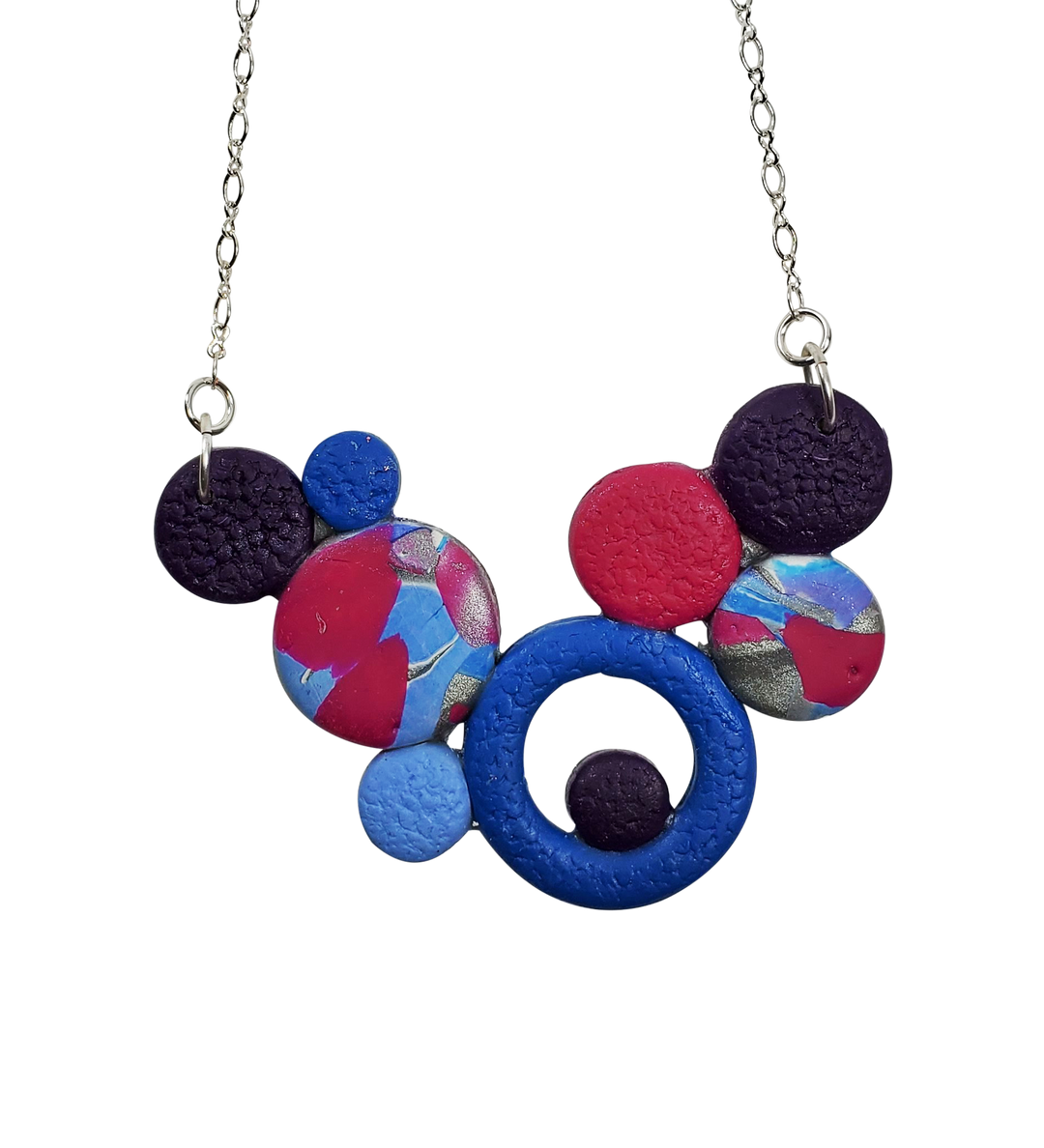 Medium Bubbles Necklace - Blue-Sale-PMN14 2 Blue-Option #2-Tiry Originals, LLC