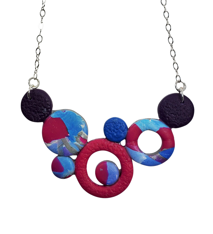 Medium Bubbles Necklace - Blue-Sale-PMN14 5 Blue-Option #5-Tiry Originals, LLC