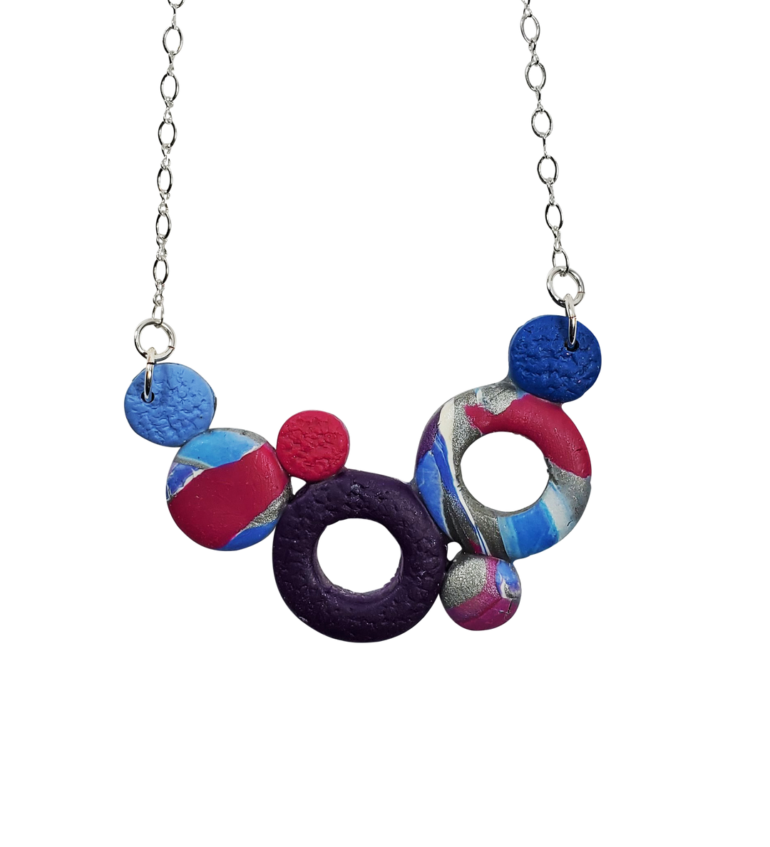 Medium Bubbles Necklace - Blue-Sale-PMN15 6 Blue-Option #6-Tiry Originals, LLC