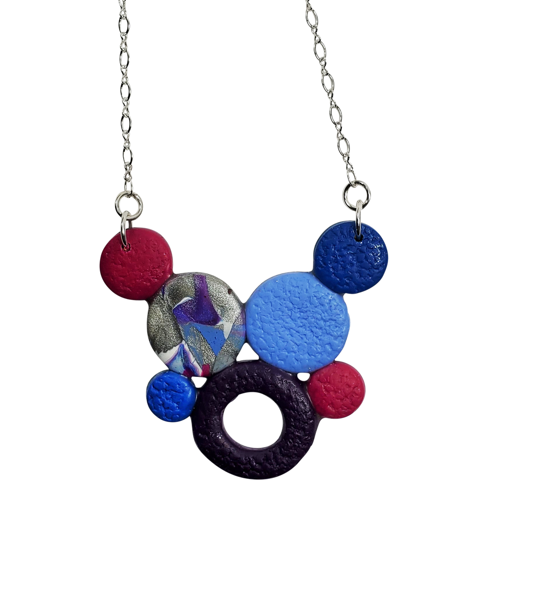 Medium Bubbles Necklace - Blue-Sale-PMN17 7 Blue-Option #7-Tiry Originals, LLC