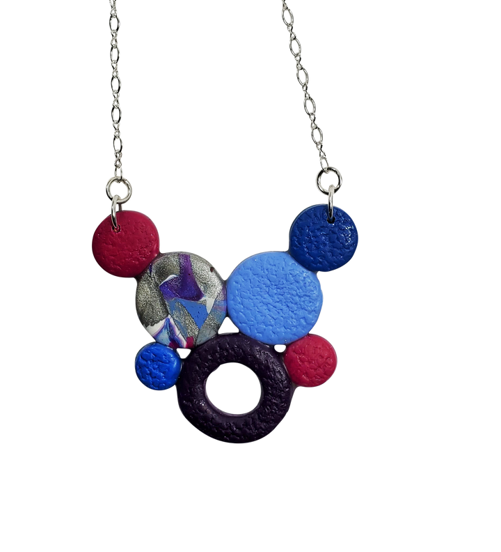 Medium Bubbles Necklace - Blue-Sale-PMN17 7 Blue-Option #7-Tiry Originals, LLC