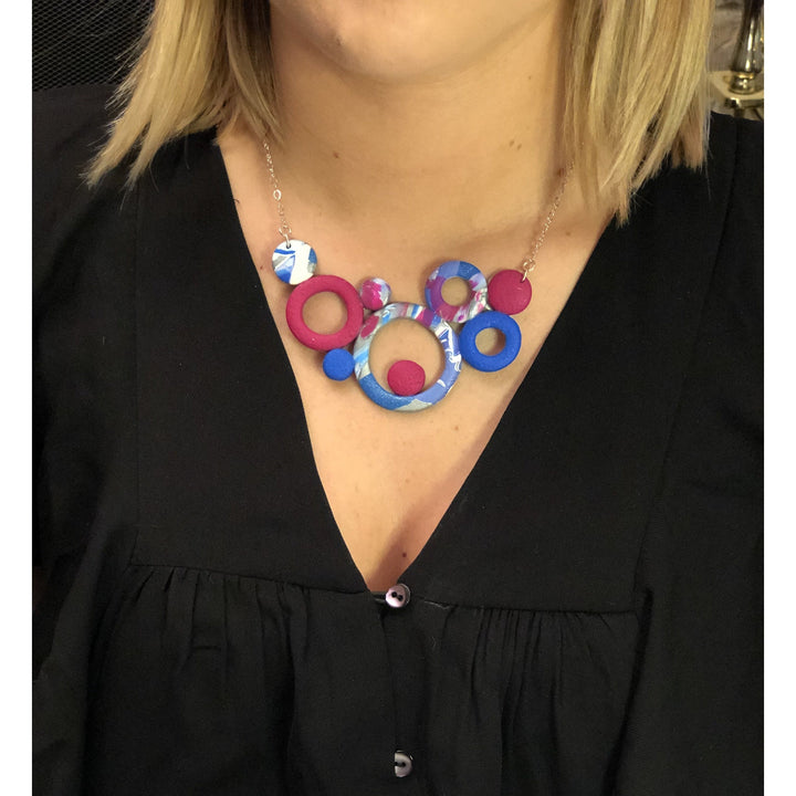 Medium Bubbles Necklace - Blue-Sale-Tiry Originals, LLC