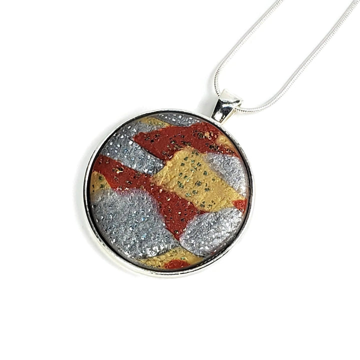 Medium Round Pendant - Various Colors-Sale-PMP05 #F-Metals #F-Tiry Originals, LLC