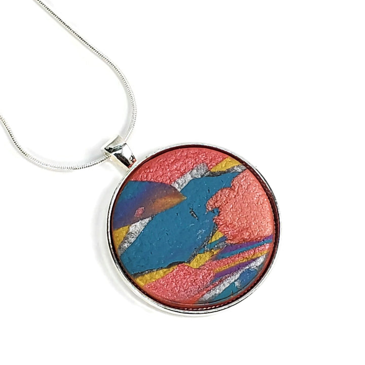 Medium Round Pendant - Various Colors-Sale-PMP05 #K-Coral Medley #K-Tiry Originals, LLC