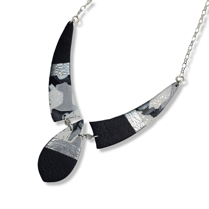 Mosaic 3 Piece Drop Necklace - Calacatta-Necklace-Tiry Originals, LLC