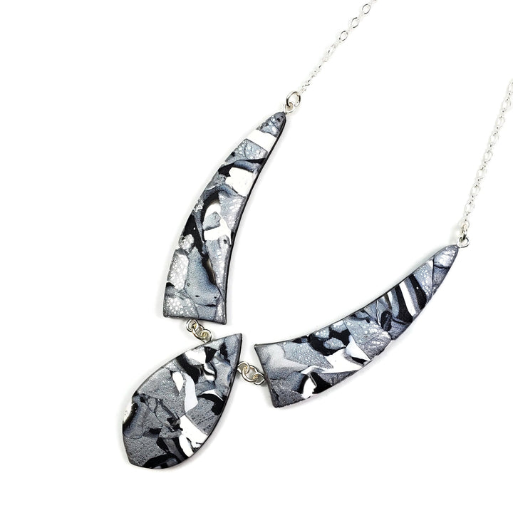 Mosaic 3 Piece Drop Necklace - Calacatta-Necklace-Tiry Originals, LLC