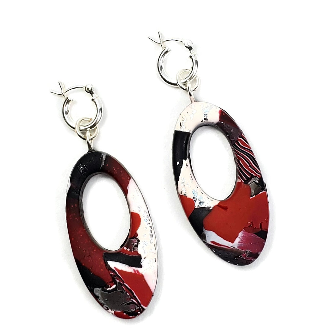 Oval Cutout Dangle Earring - Scarlett-Earrings-PME28 #3RBW-3-Option #3-Tiry Originals, LLC