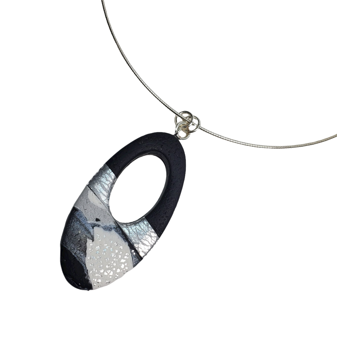 Oval Donut Cutout Pendant - Calacatta-Pendants-Tiry Originals, LLC