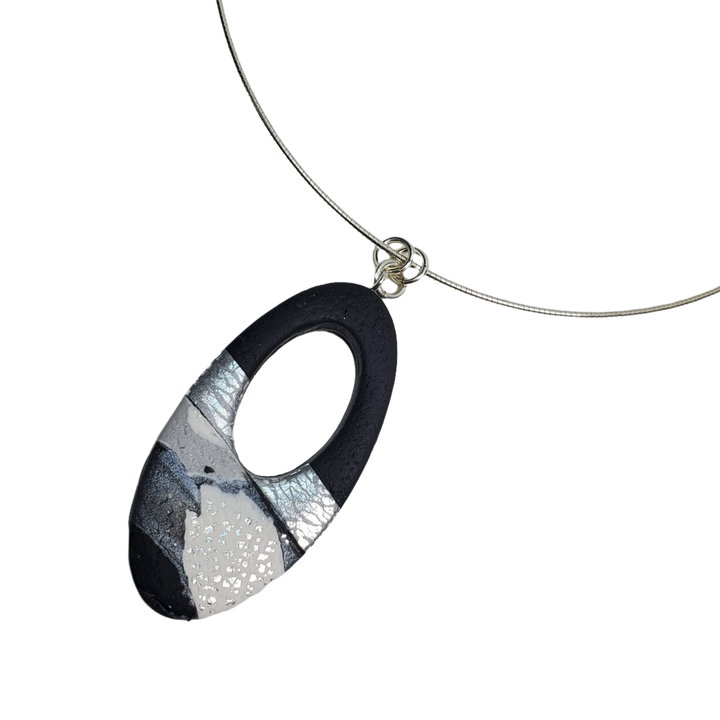 Oval Donut Cutout Pendant - Calacatta-Pendants-Tiry Originals, LLC