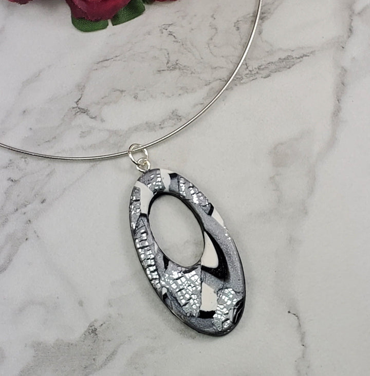 Oval Donut Cutout Pendant - Calacatta-Pendants-Tiry Originals, LLC