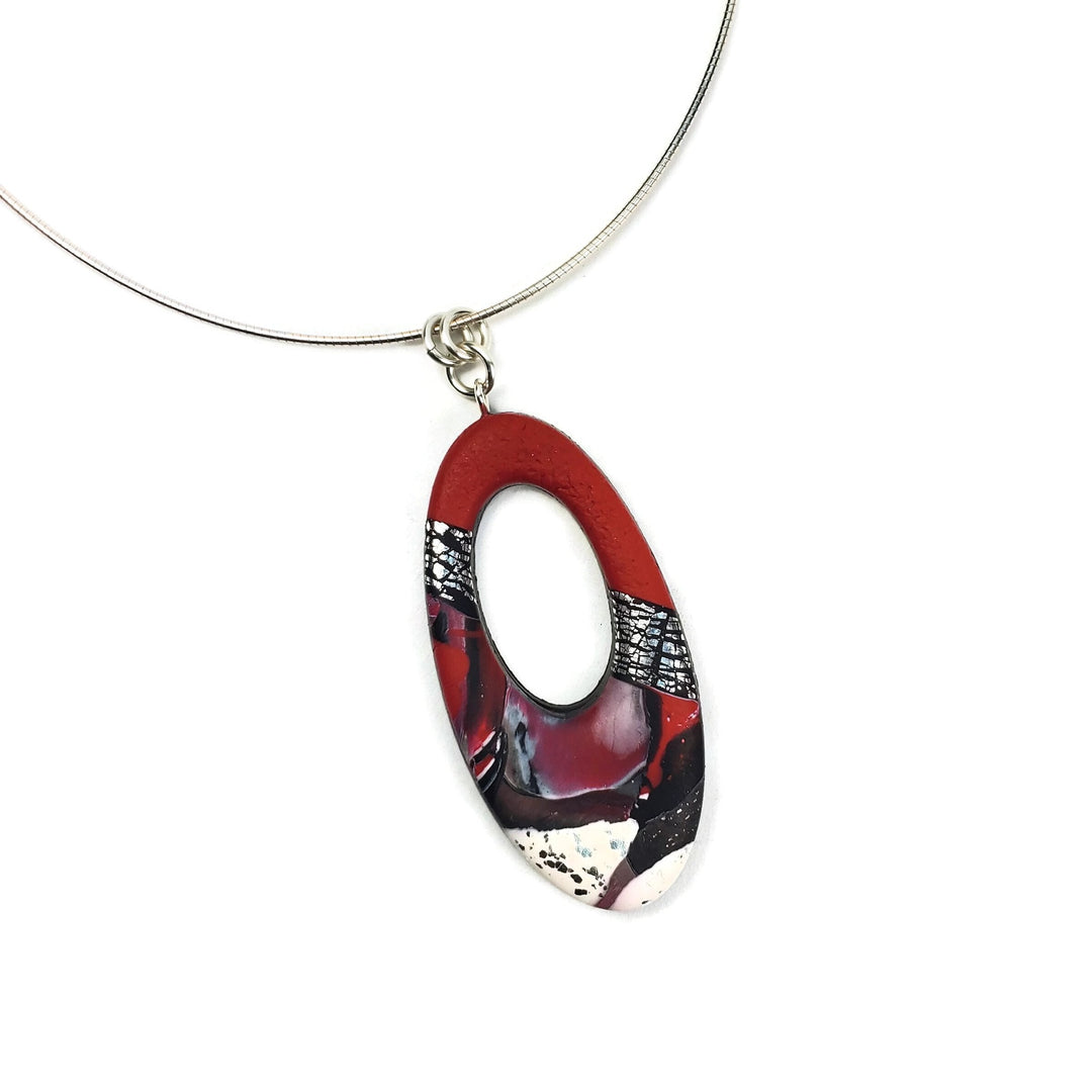 Oval Donut Cutout Pendant - Scarlett-Pendants-PMP74 #1 RBW-2-Option #2-Tiry Originals, LLC