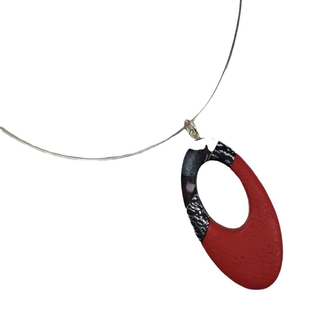 Oval Donut Cutout Pendant - Scarlett-Pendants-Tiry Originals, LLC