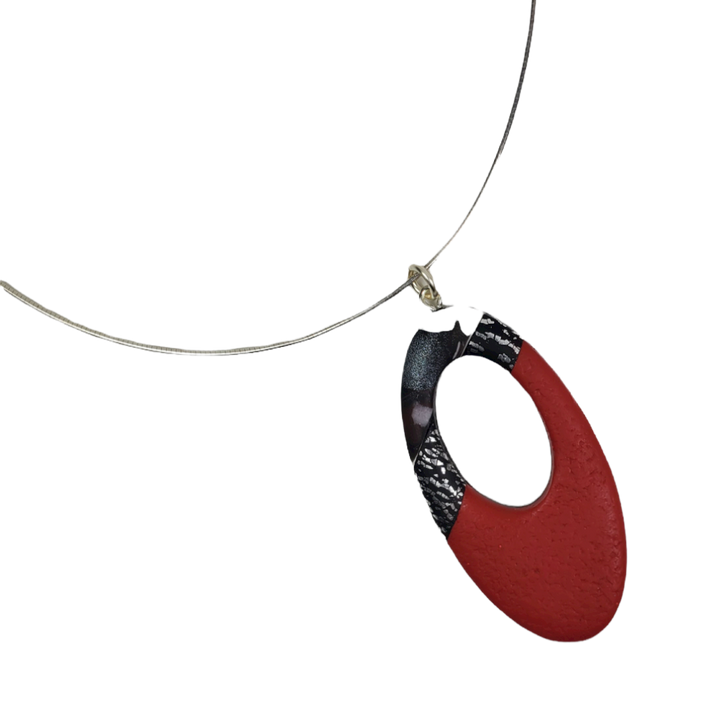 Oval Donut Cutout Pendant - Scarlett-Pendants-Tiry Originals, LLC