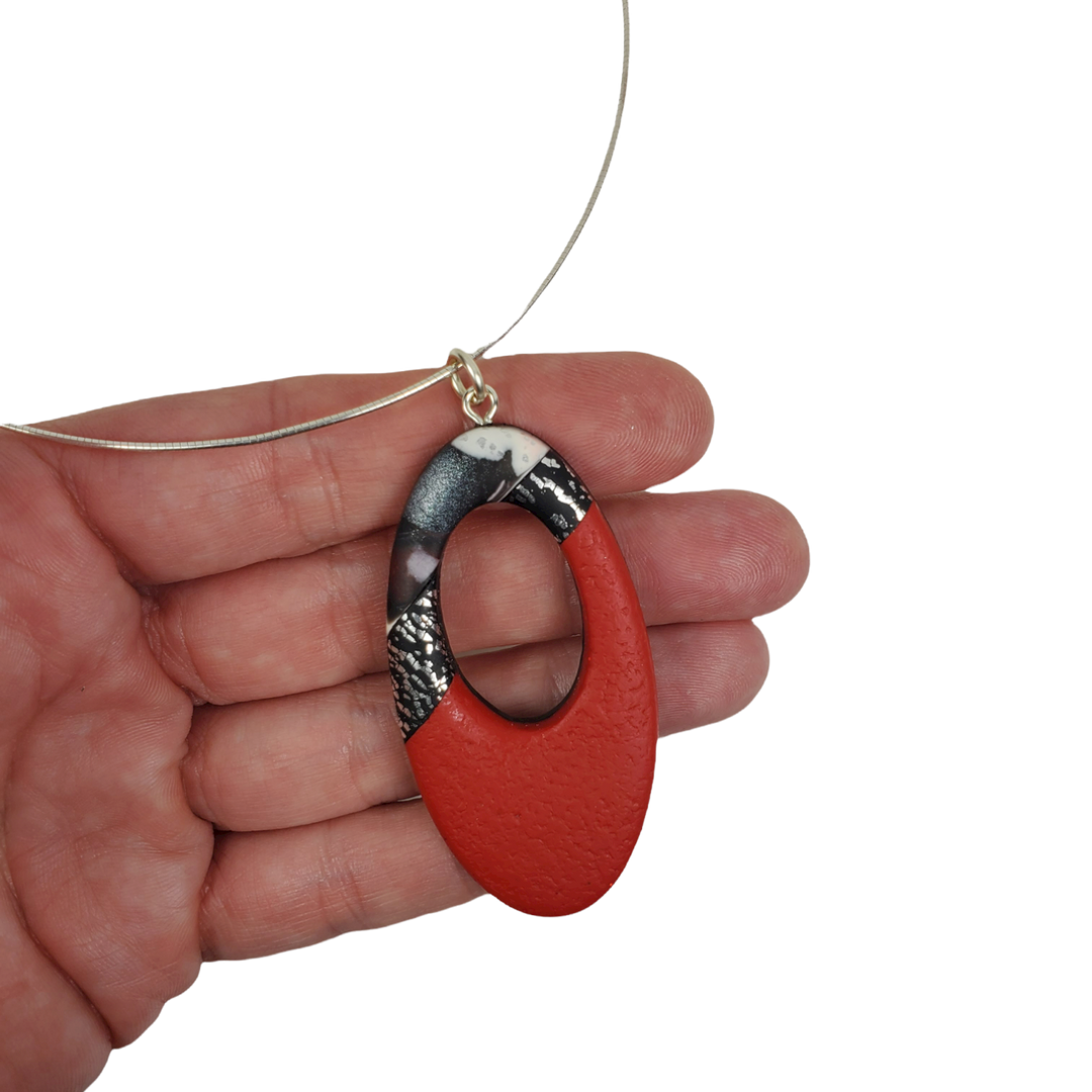 Oval Donut Cutout Pendant - Scarlett-Pendants-Tiry Originals, LLC