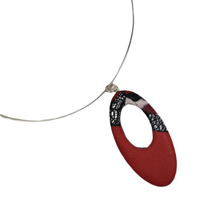 Oval Donut Cutout Pendant - Scarlett-Pendants-Tiry Originals, LLC