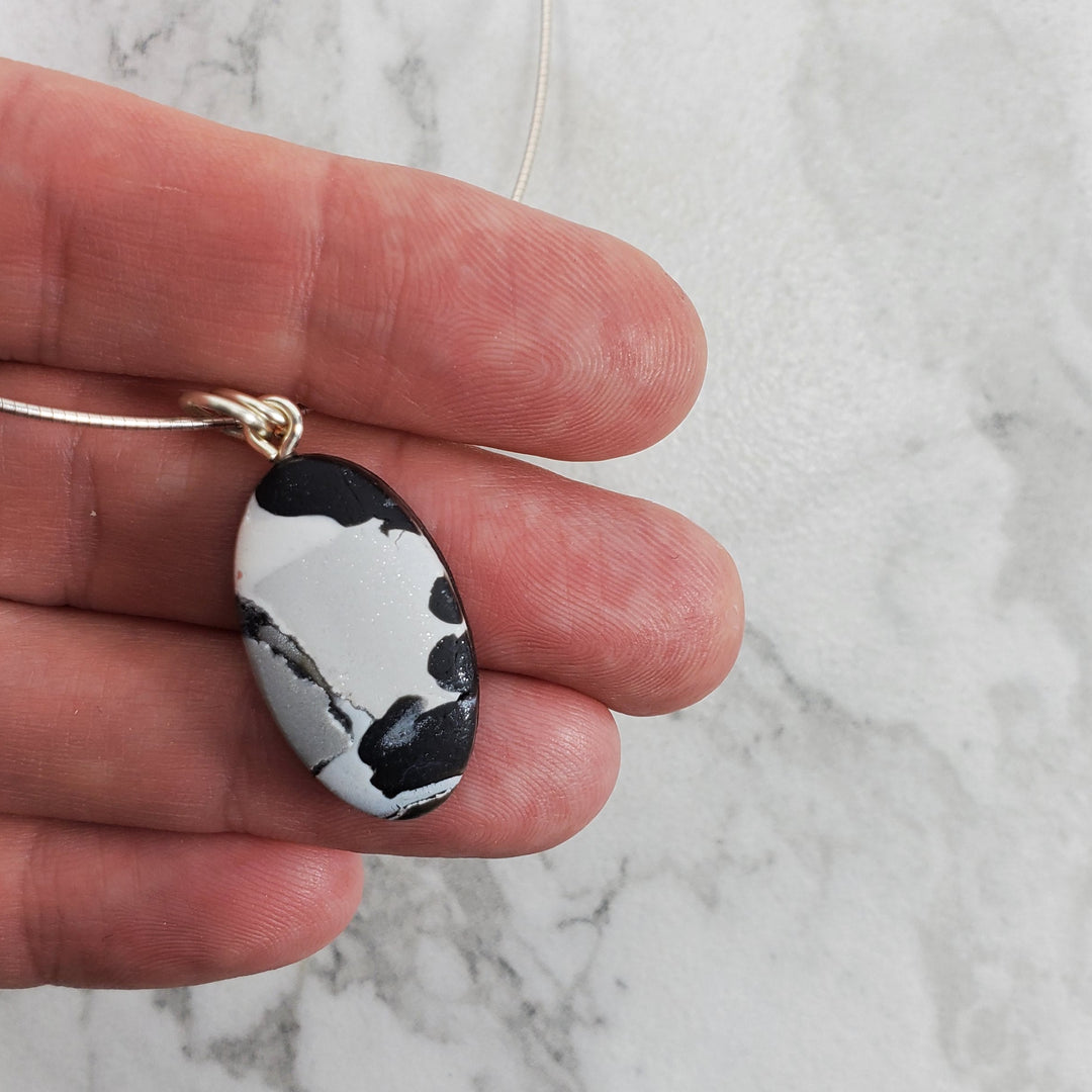 Oval Pendant - Calacatta-Pendants-Tiry Originals, LLC