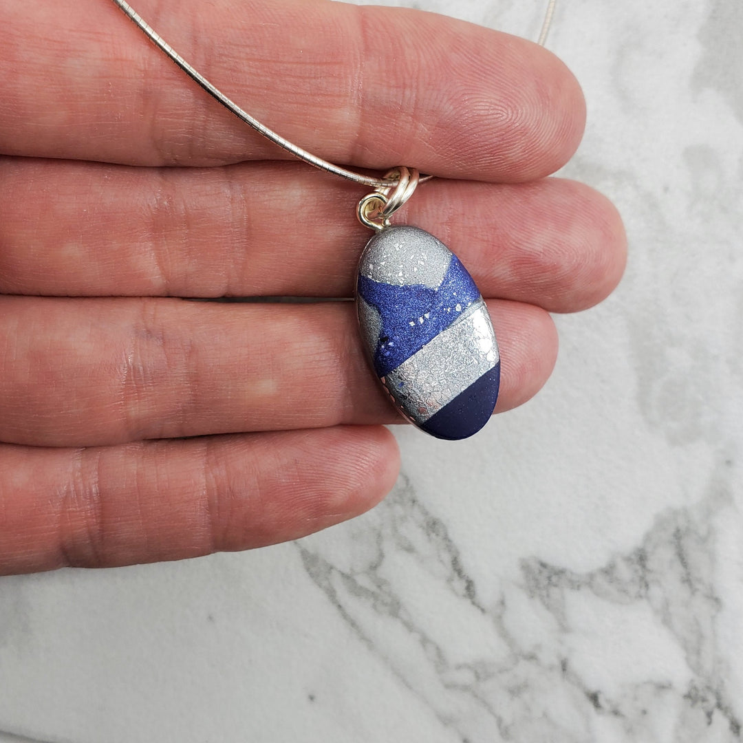 Oval Pendant - Very Peri-Pendants-Tiry Originals, LLC