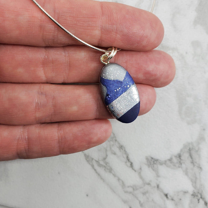 Oval Pendant - Very Peri-Pendants-Tiry Originals, LLC